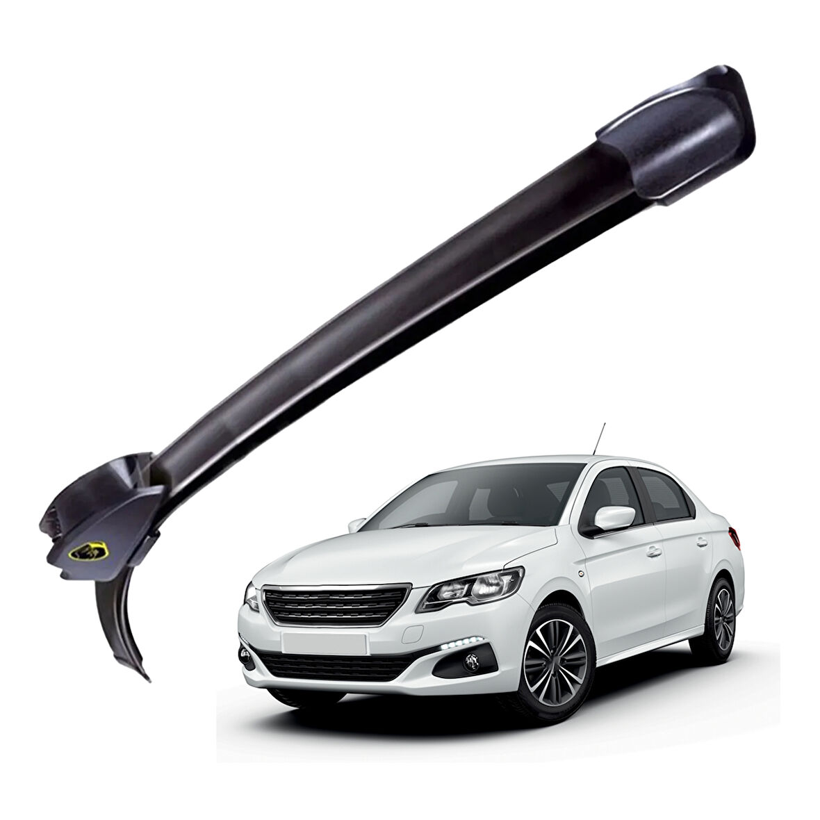 Mega Oto Market RBW Otomobil Sileceği Muz Silecek Takımı 60/40 cm 24/16 inch Citroen C Elysee - Peugeot 301 - Renault Clio 3 ile uyumlu