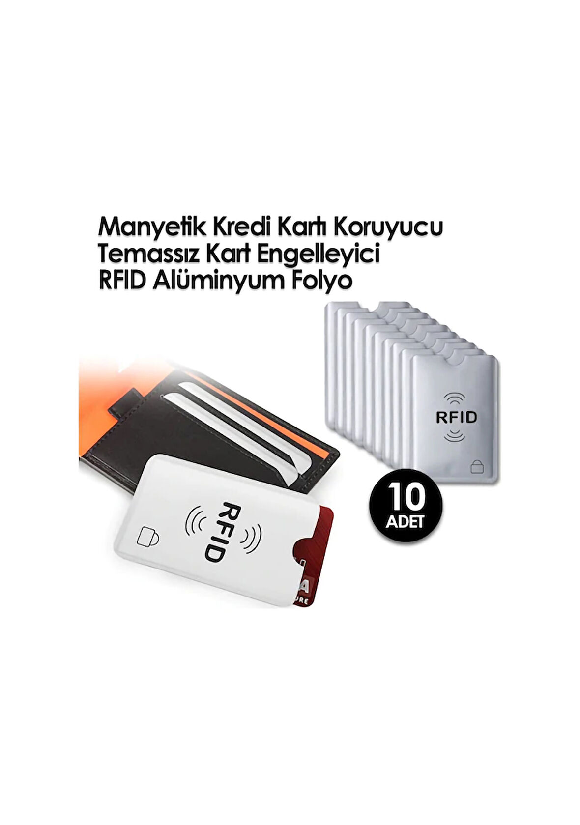 Manyetik Kredi Kartı Koruyucu Temassız Engelleyici Rfid Alüminyum N11.3036