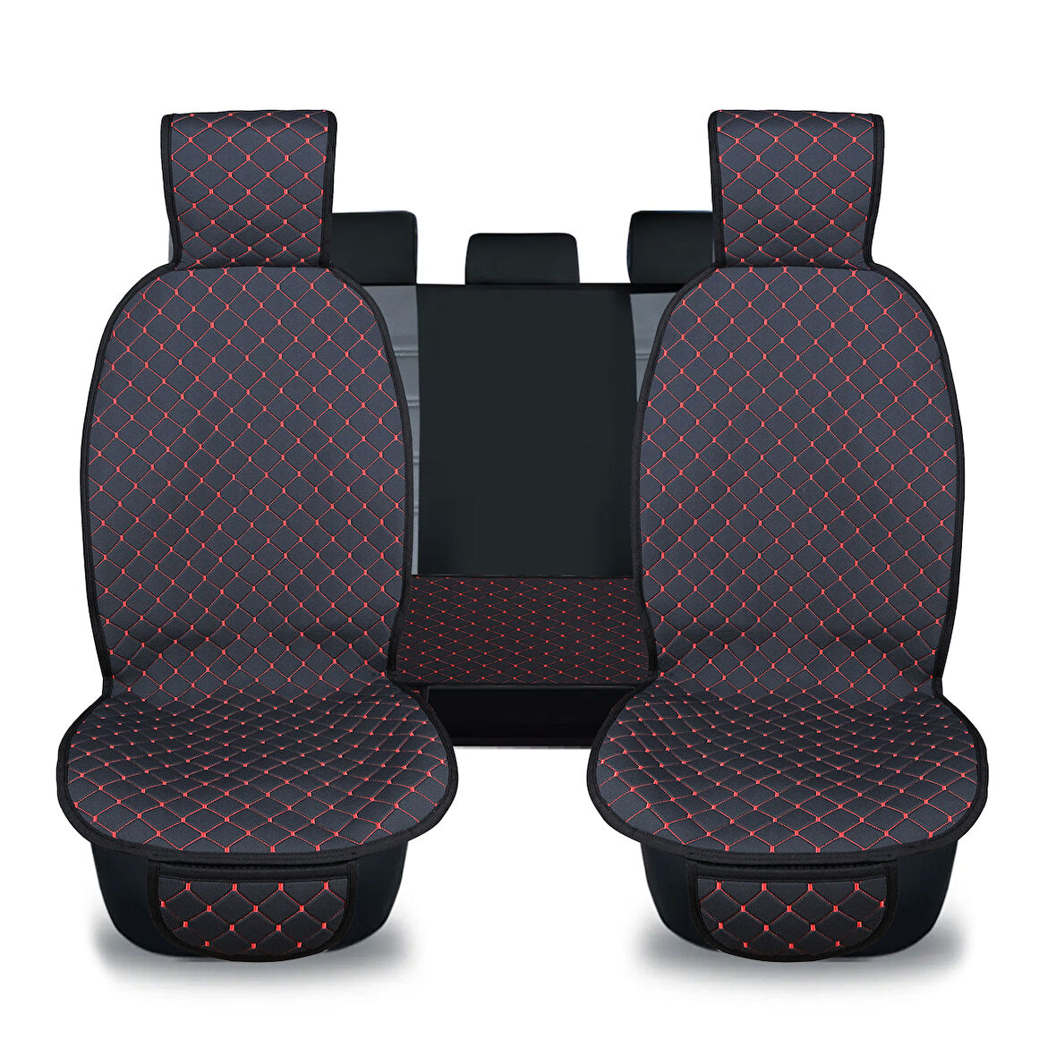 Redline Serisi Terletmez Dokuma Kumaş Oto Koltuk Koruyucu Kılıfı Ön ve Arka Koltuk Takım