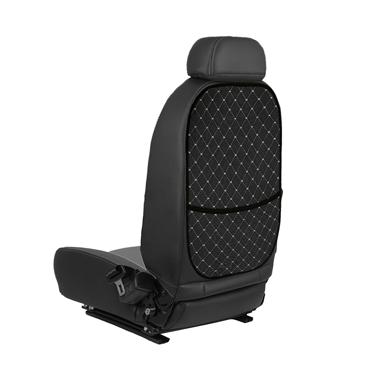 Blackline Serisi Dokuma Kumaş Oto Koltuk Arkası Koruyucu Cepli Organizer 2 Adet