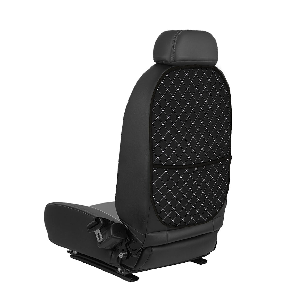 Blackdot Serisi Dokuma Kumaş Oto Koltuk Arkası Koruyucu Cepli Organizer 2 Adet