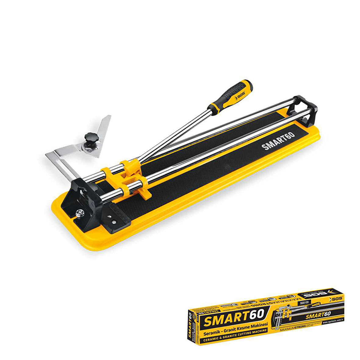 SGS 133 Smart 60 Profesyonel Fayans ve Granit Kesme Makinesi 60 cm – 16 mm Elmas Rulmanlı Metal Gövde