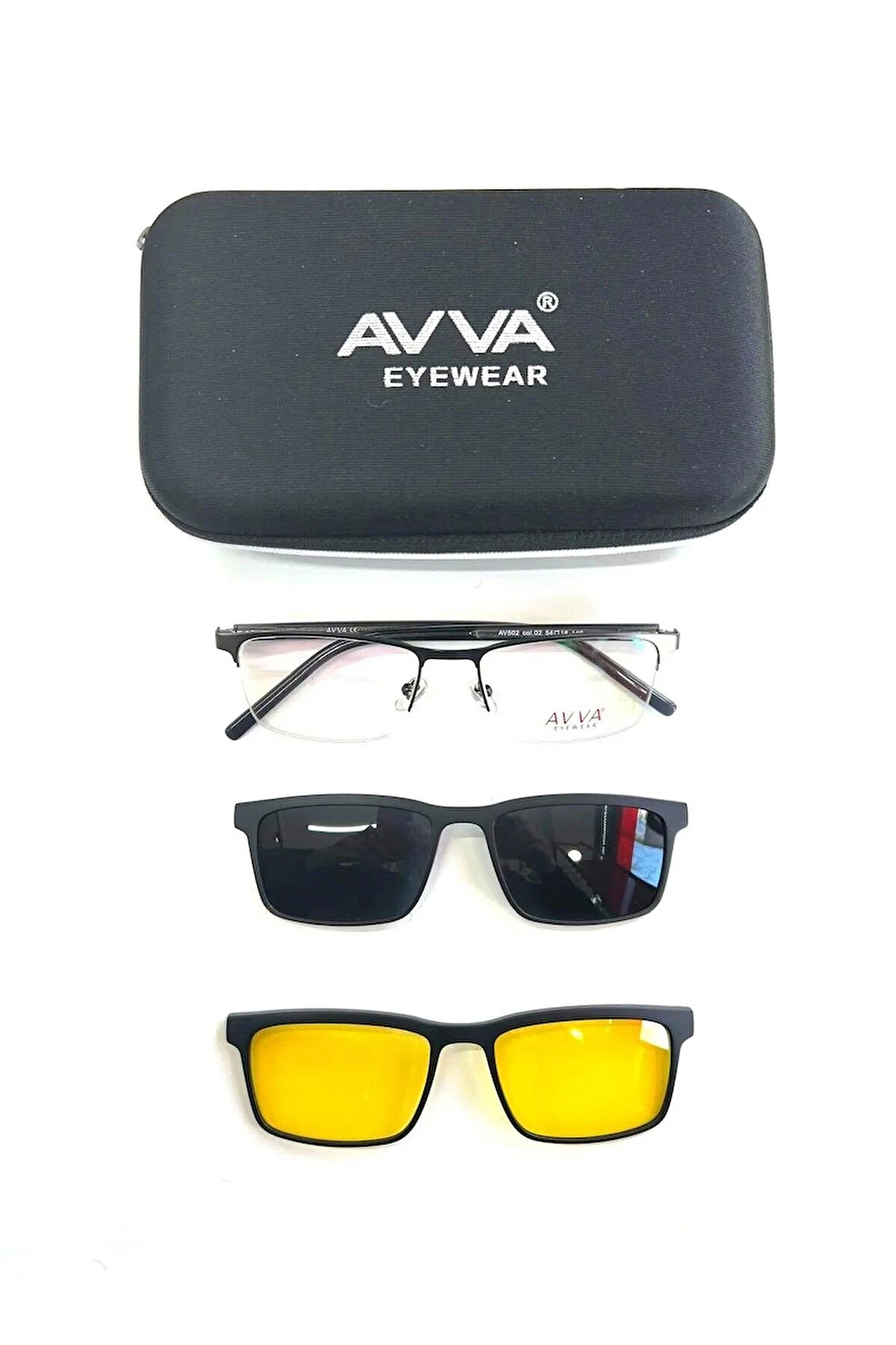 AVVA 502 C4  POLARİZE&ANTİFAR KLİPSLİ ERKEK GÜNEŞ GÖZLÜĞÜ