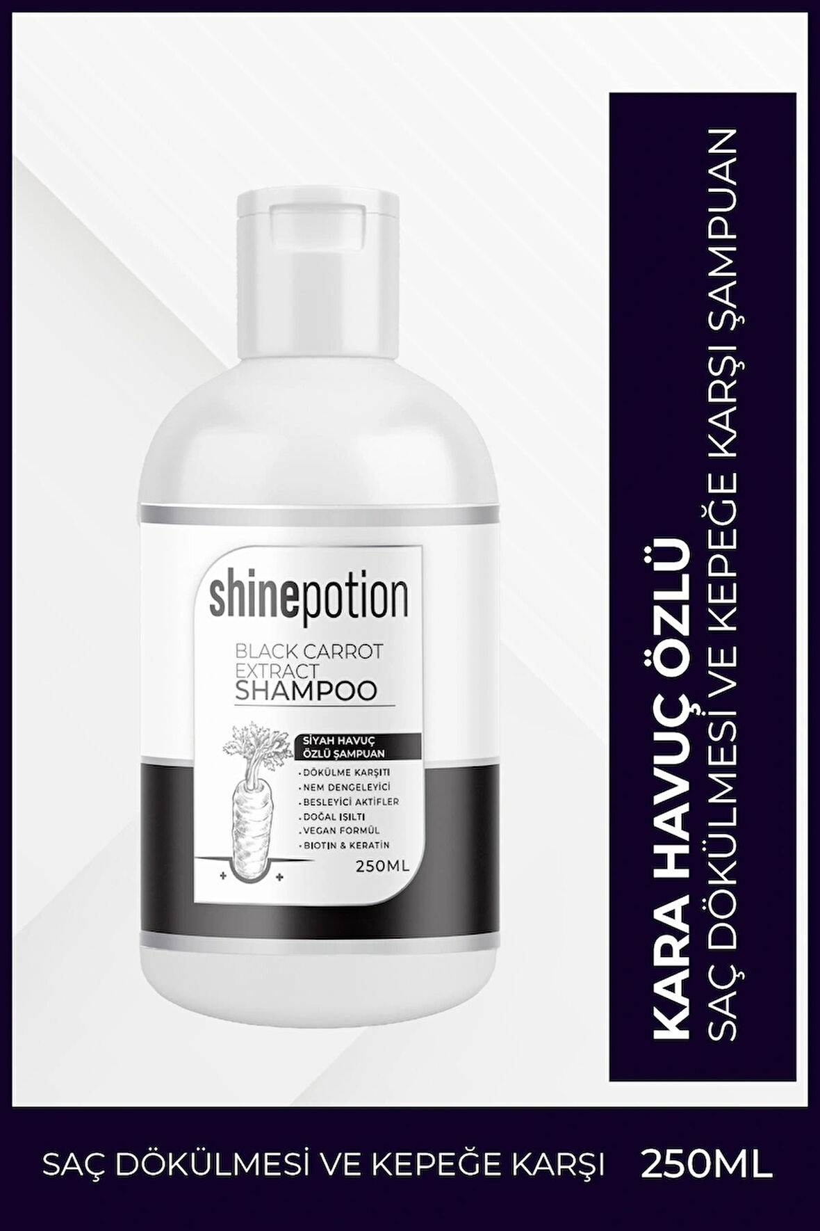 KARA HAVUÇ ÖZLÜ DÖKÜLME KARŞITI ŞAMPUAN 250 ML