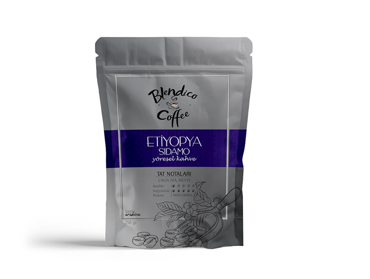 Etiyopya Sidamo Yöresel Kahve 250 gr (Çekirdek)