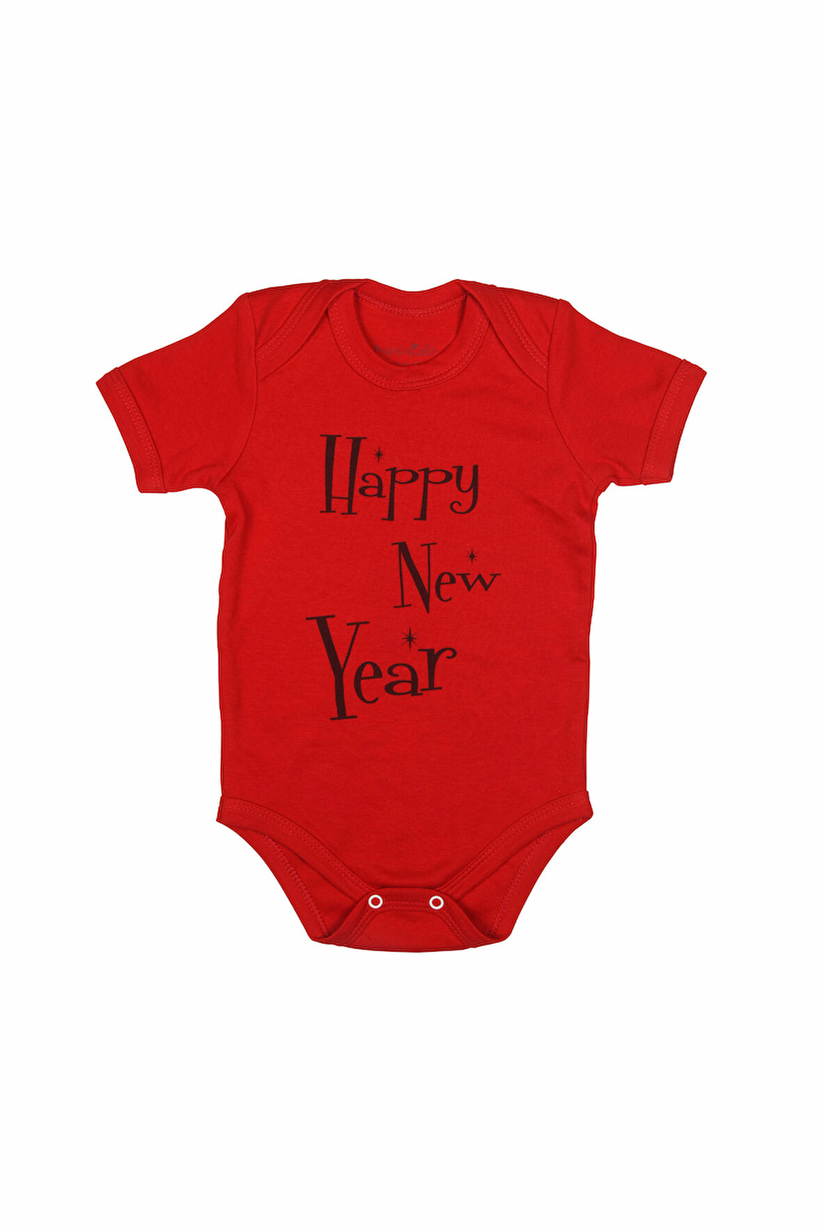 % 100 Pamuk Bebek Body Happy New Year Desen