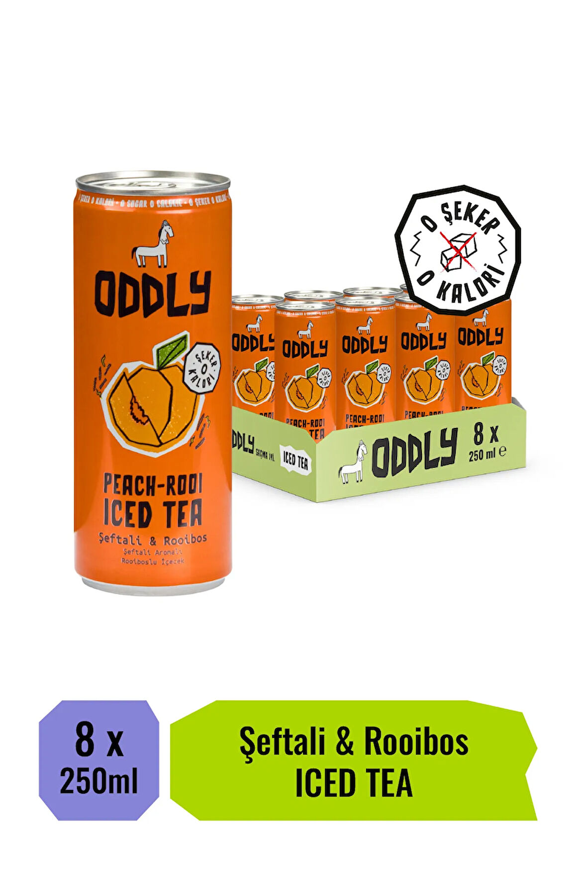 PEACHROOI SOĞUK ÇAY KUTU ŞEFTALİ ROOIBOS - 0 ŞEKER & 0 KALORİ 250 ML X 8 ADET