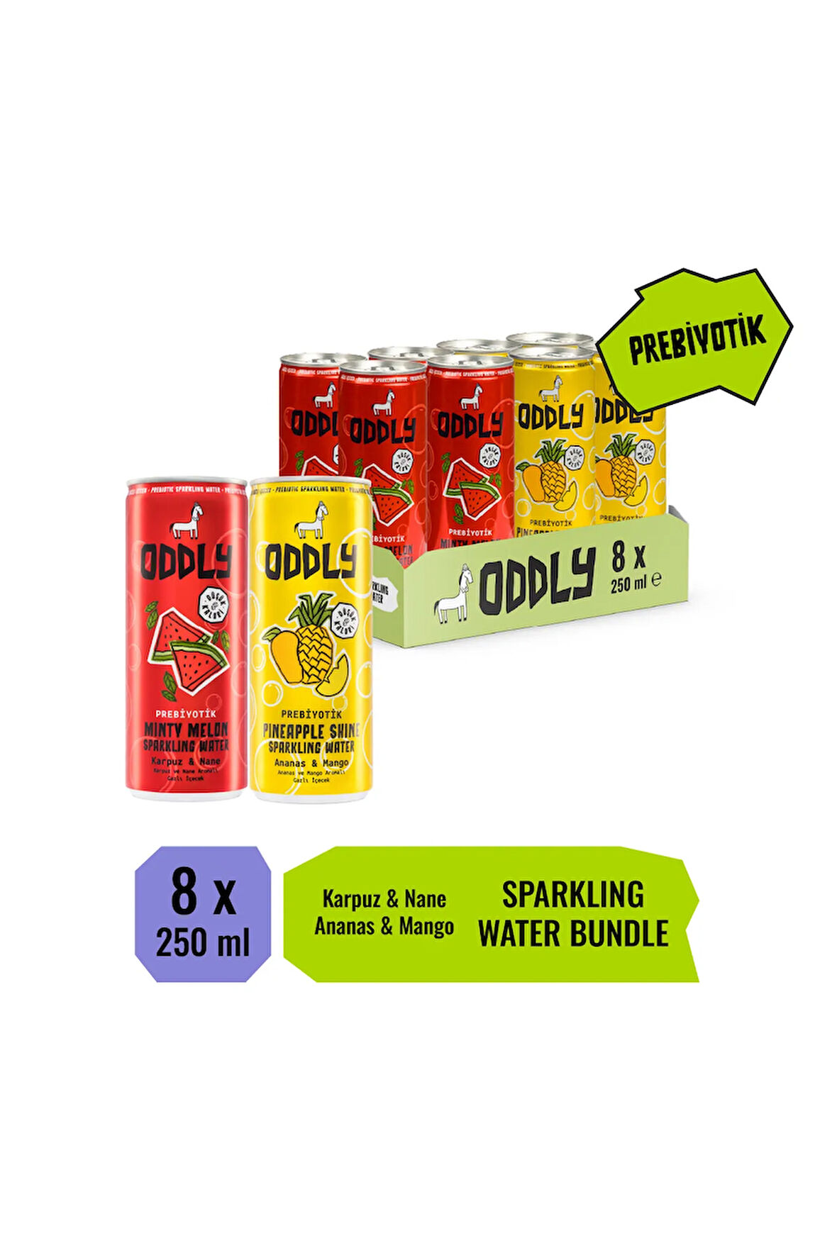Saçma İyi Gazlı İçecek Hero İkilisi! Karpuz-Nane, Ananas-Mango Kutu 250 ml 8 Adet