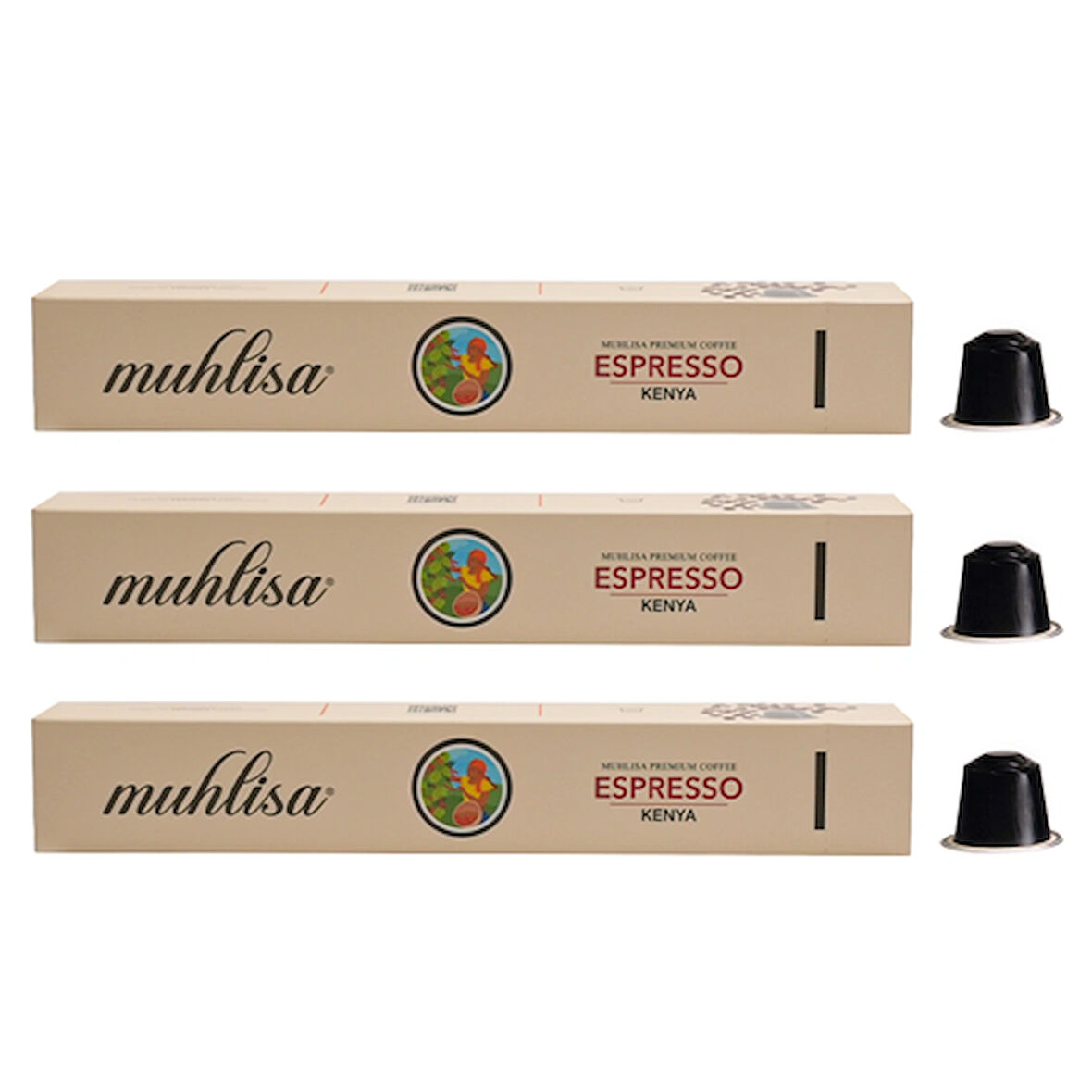 Muhlisa Espresso Kenya Kapsül Kahve 3'lü Kutu (30 Kapsül) %100 Arabica