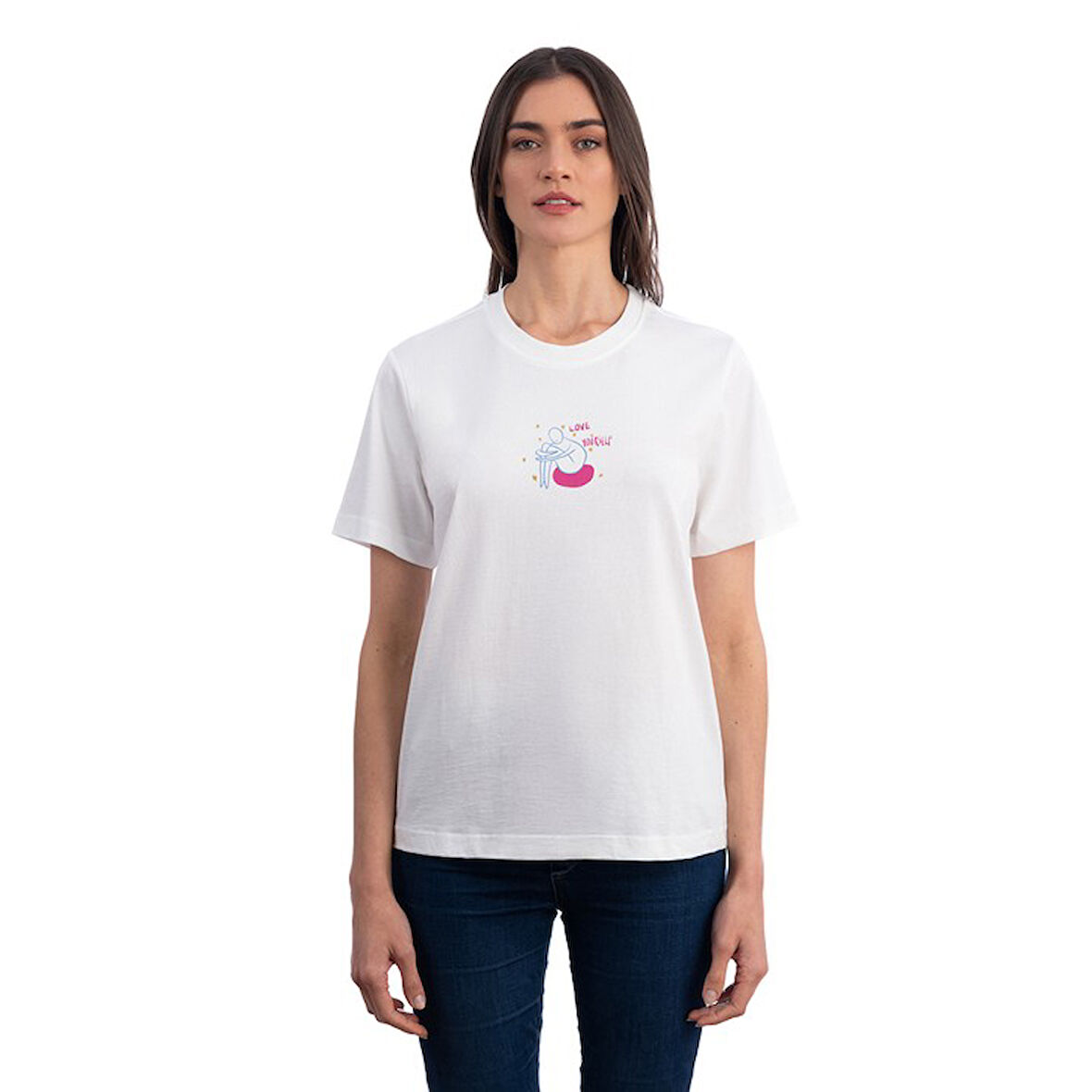 Self Love Regular Ekru T-Shirt