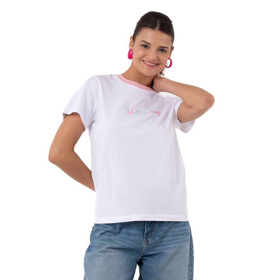 Pearl Regular Beyaz T-Shirt