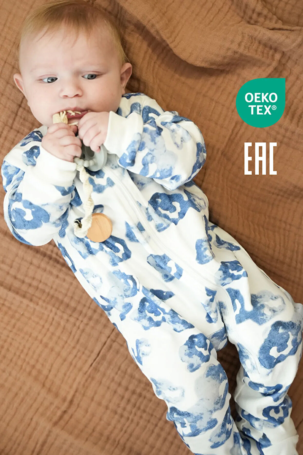 Bebek Uyku Tulumu ve Oyun Pijaması %100 Pamuk - Tek Parça Önden Fermuarlı Tulum Pijama