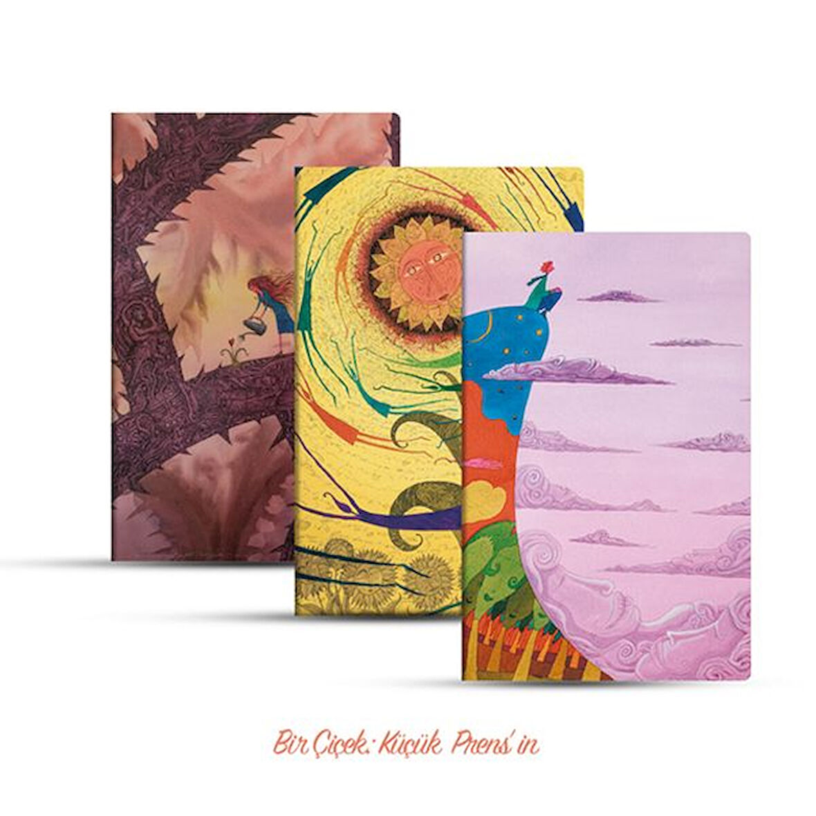 Üçlü Çizgisiz Defter Seti Bir Çiçek Küçük Prens’in