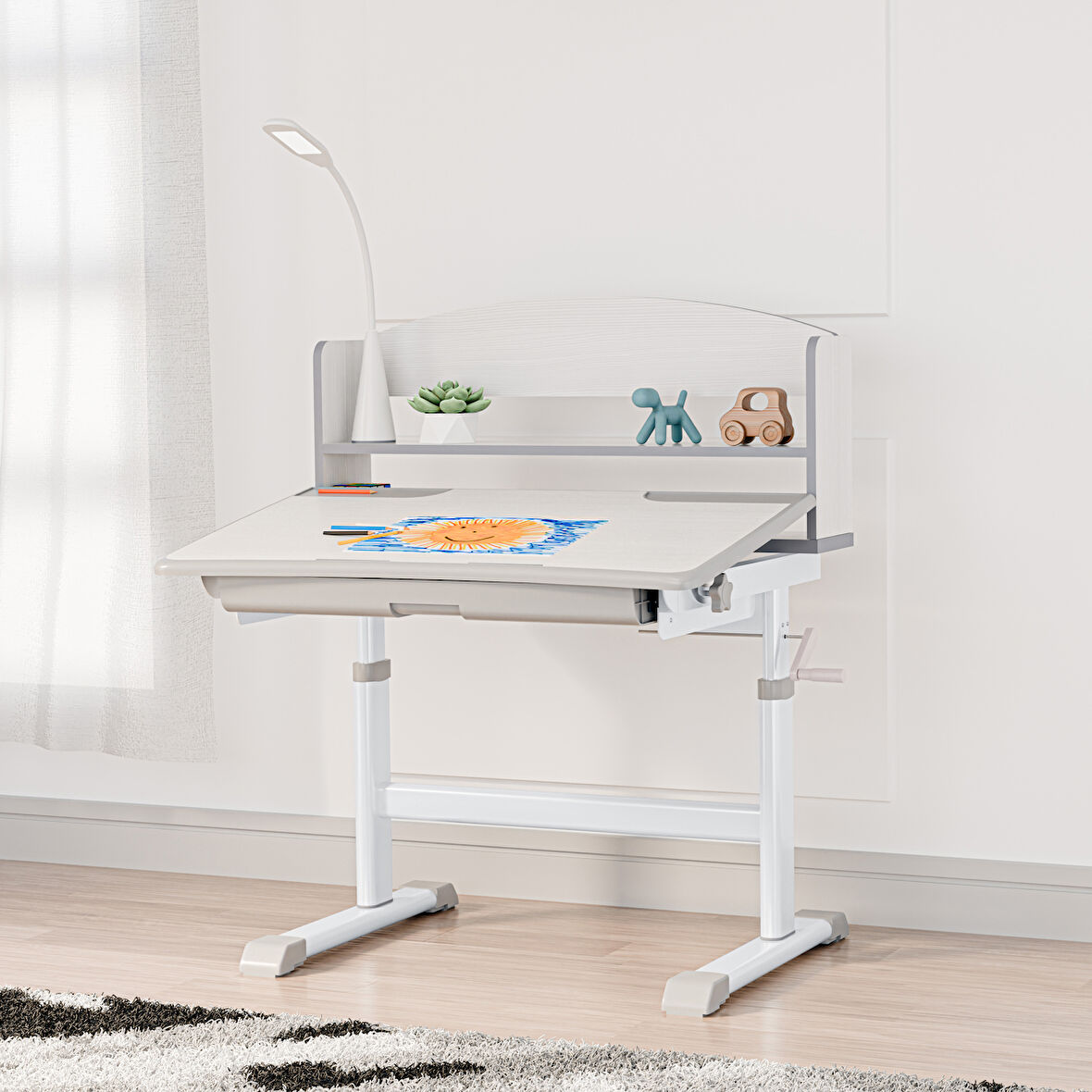 Sakura Çocuk Çalışma Masası | Yükseklik ve Açı Ayarlı | Ergonomik Masa