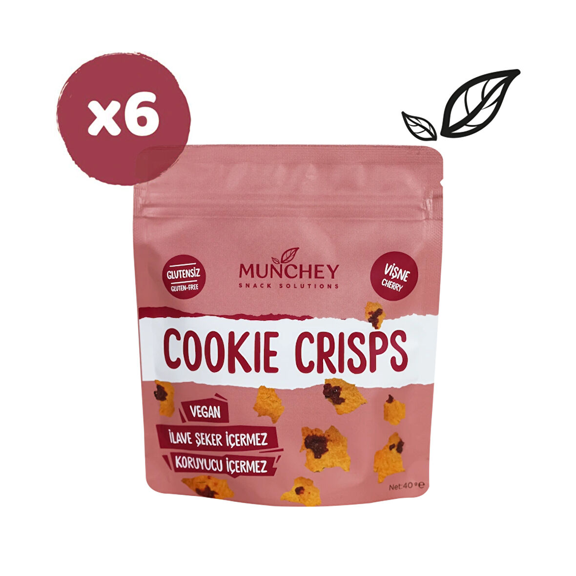 40gr 6'lı Cookie Crisps Vişne