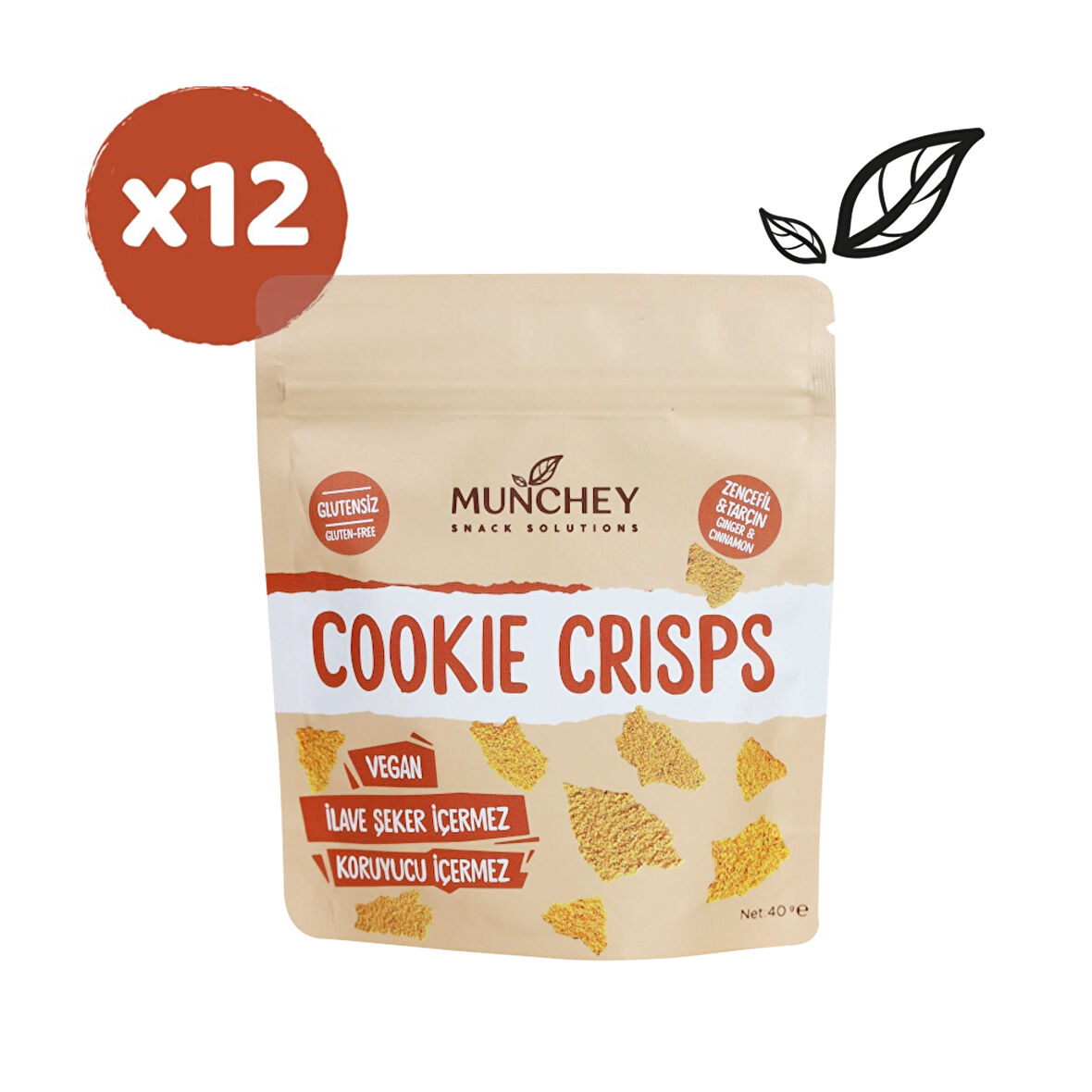 12'li 40gr Cookie Crisps Zencefil & Tarçın