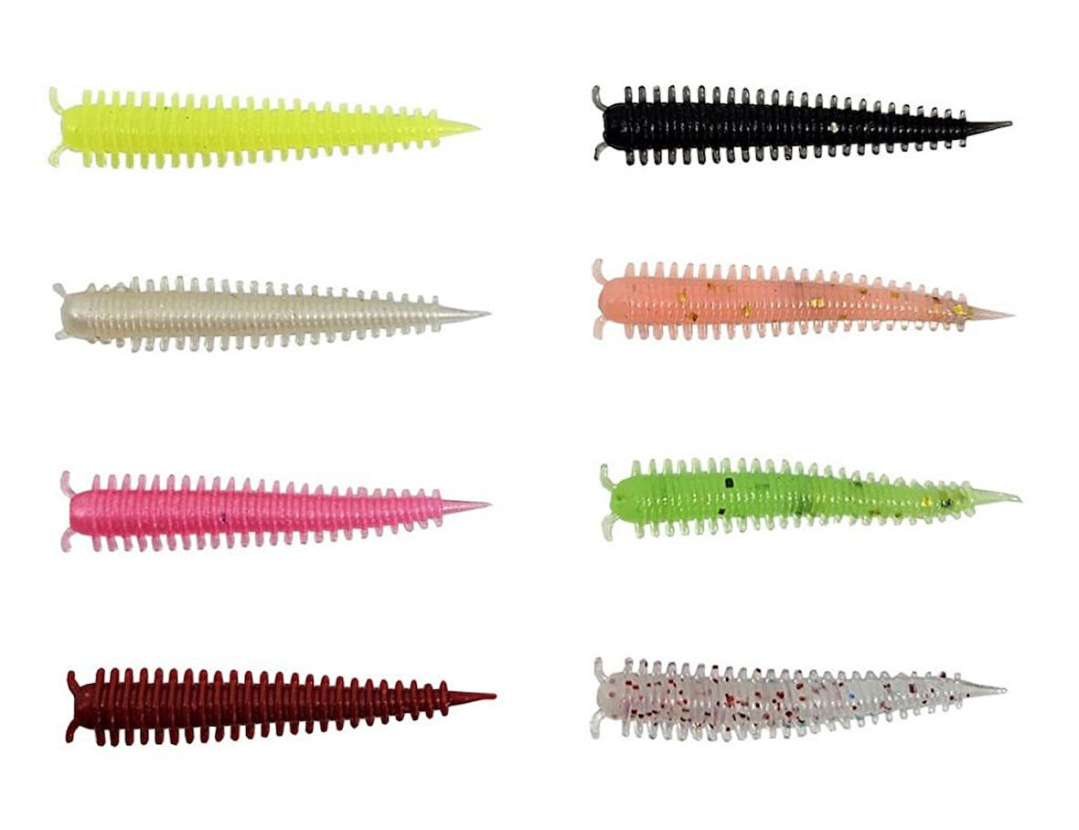 Kendo Zombie Worm LRF Silikonu 4cm 8ad Mix Color