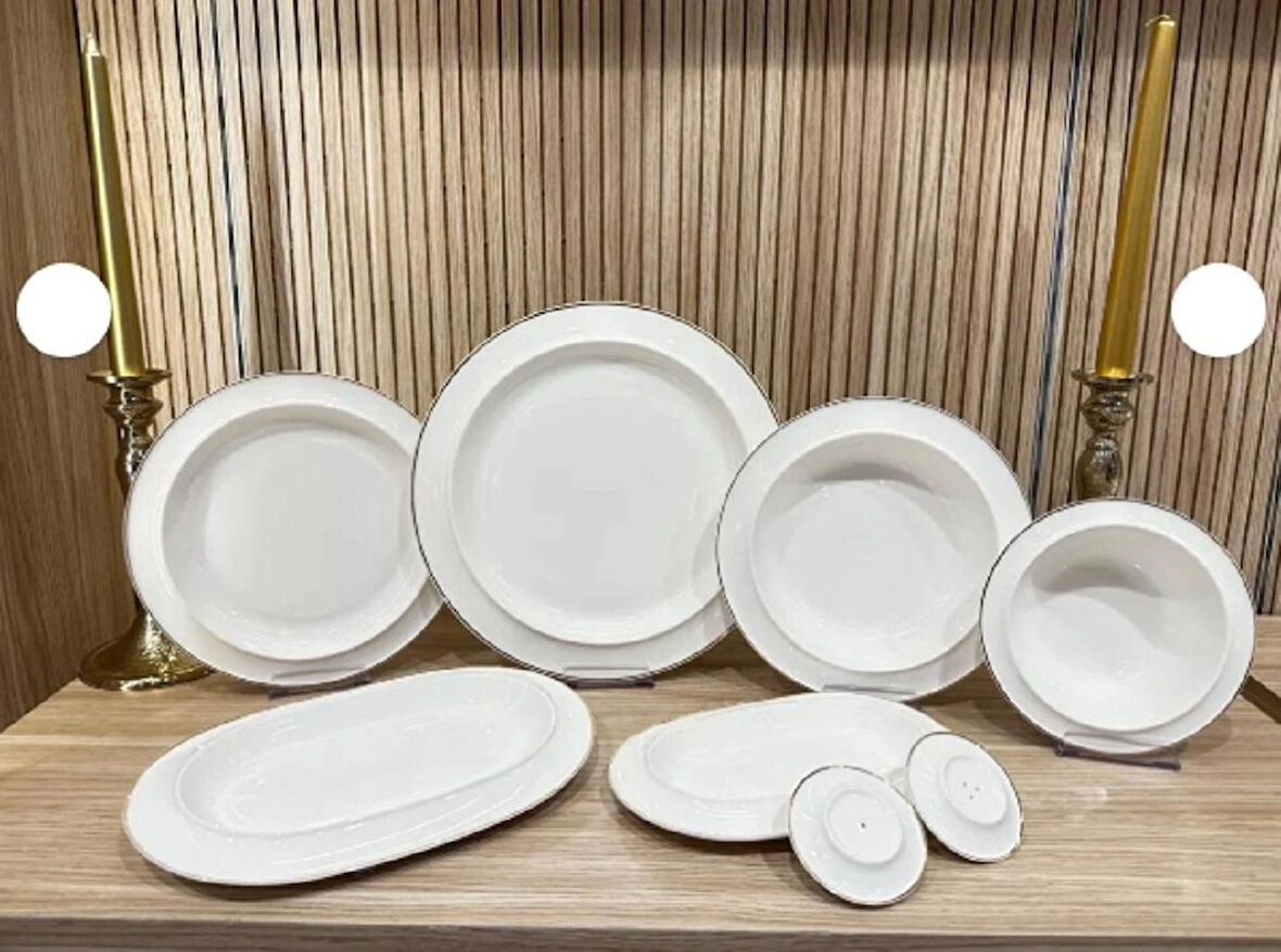 Twinkle Rise 28 Parça Bone Porselen Yemek Takımı Gold 14GLD01