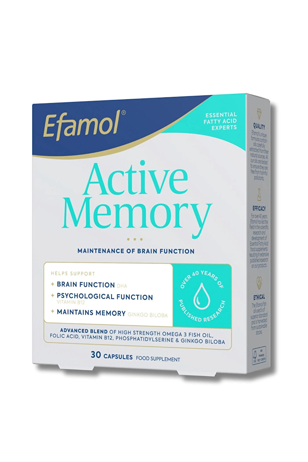 Efamol Active Memory 30 Bitkisel Kapsül