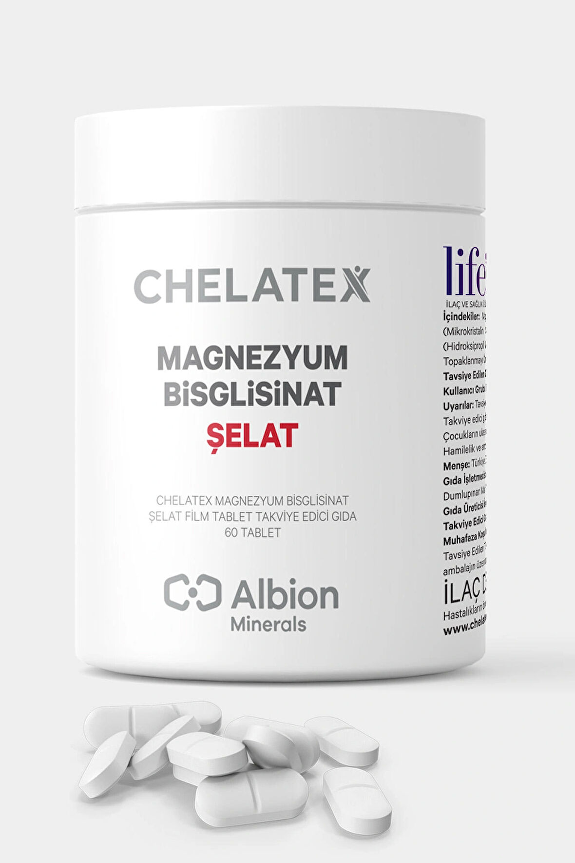 Chelatex Magnezyum Bisglisinat Şelat 60 Tablet