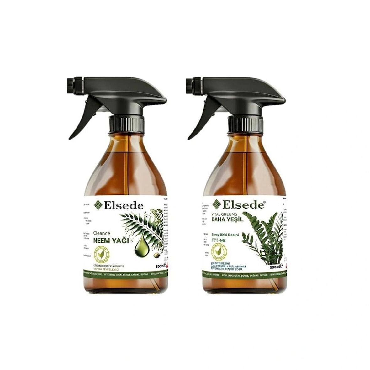 ELSEDE İkili Bakım Seti - Vitalgreens Sprey Daha Yeşil Bitki Besini Ve Cleance Sprey Neem Yağı