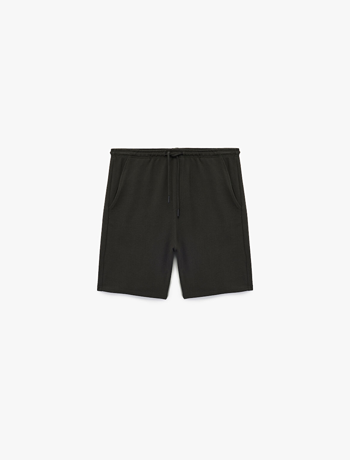 Beli Bağcıklı Pamuklu Cep Detaylı Spor Şort