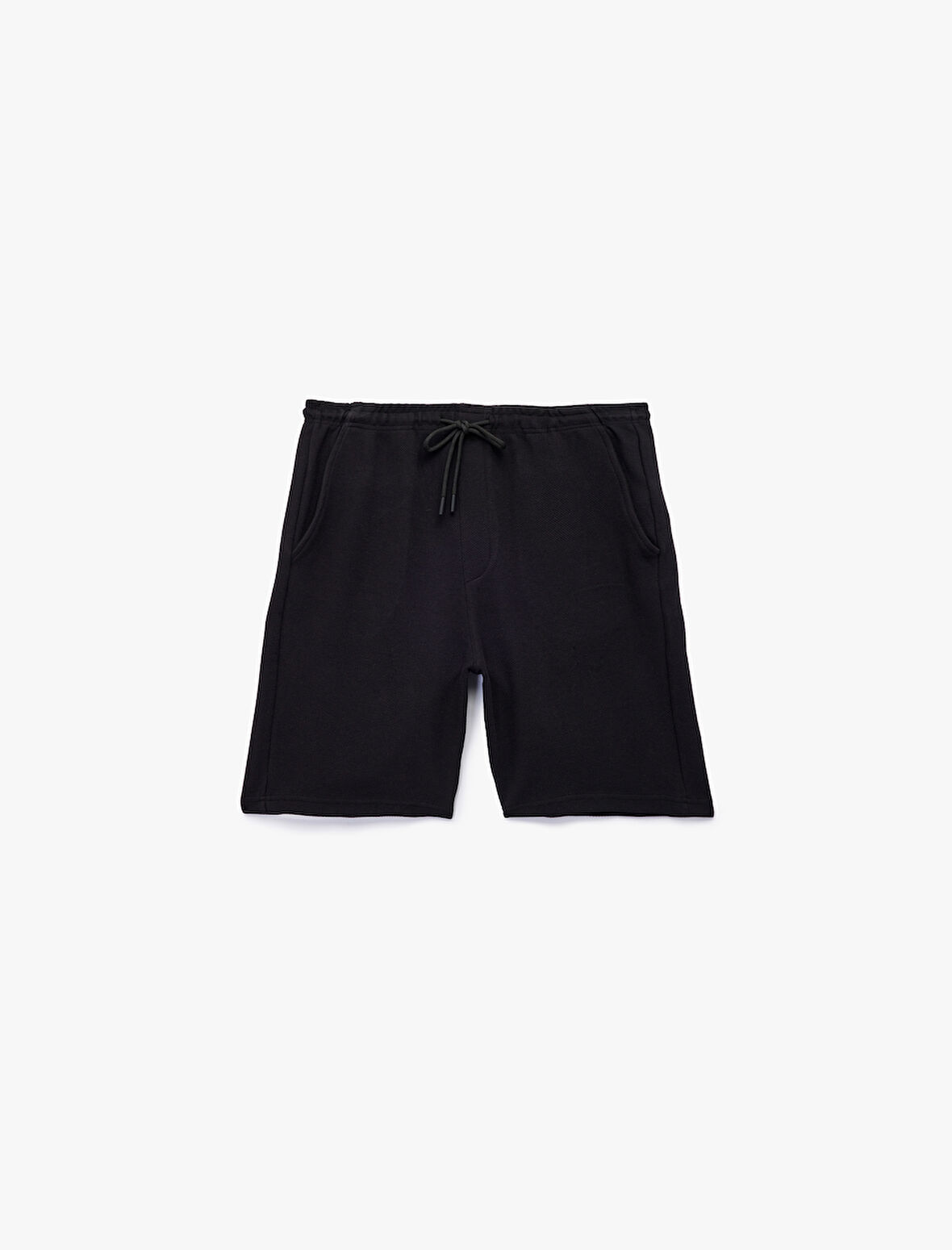 Beli Bağcıklı Pamuklu Cep Detaylı Spor Şort