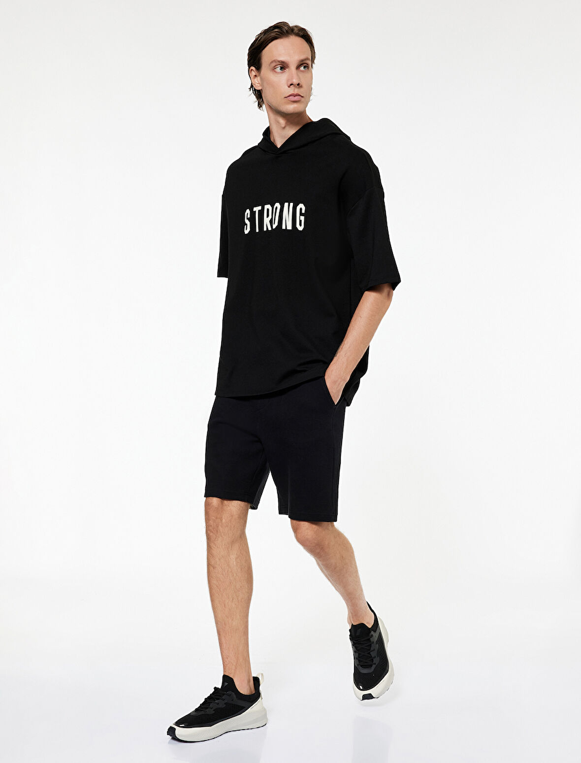 Beli Bağcıklı Pamuklu Cep Detaylı Spor Şort