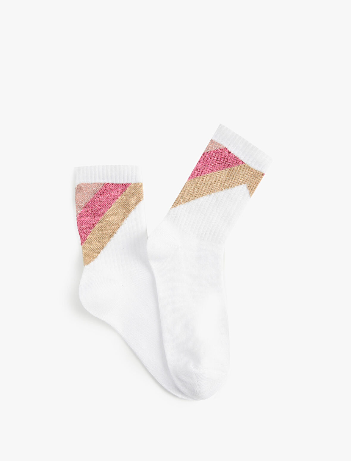 Pamuklu Desenli Soket Çorap