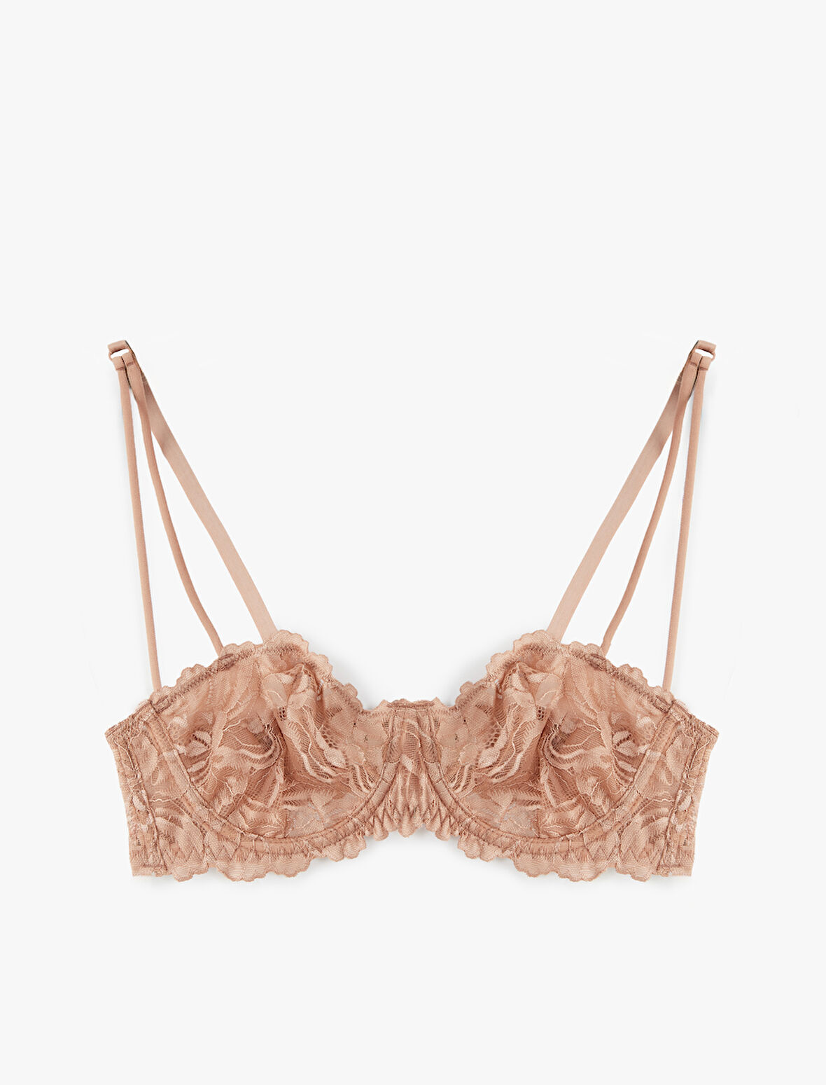 Dantel Detaylı Dolgusuz Balenli Sütyen