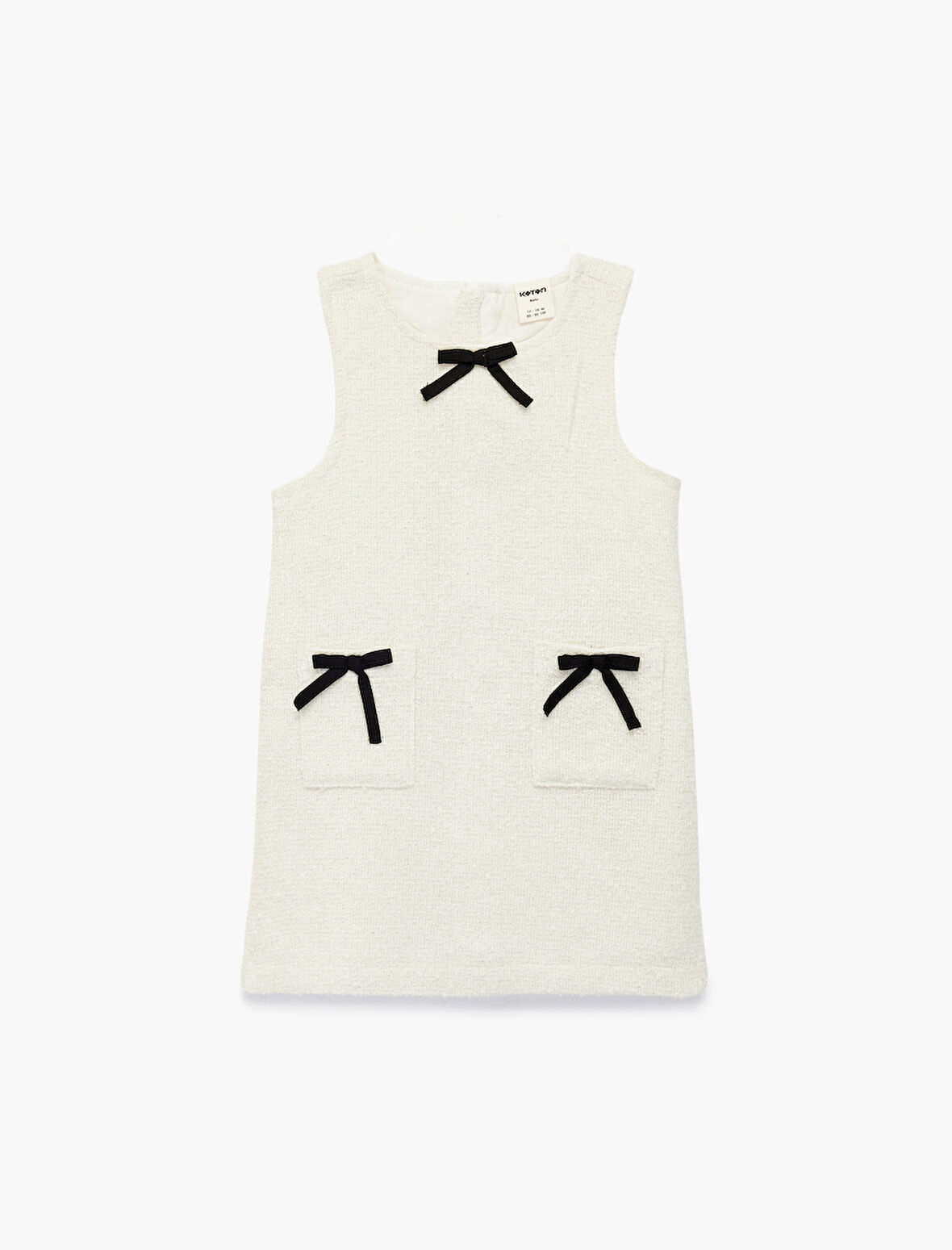 Fiyonk Detaylı Cepli Bisiklet Yaka Jile Elbise