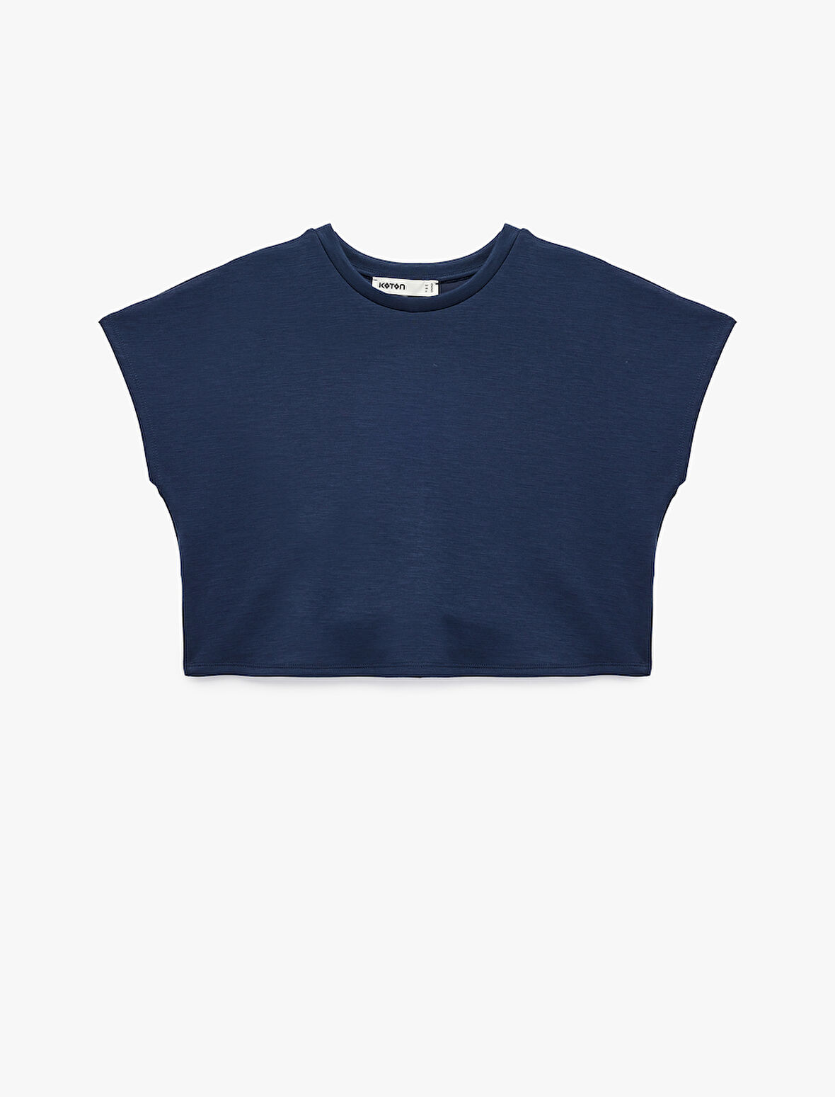 Slim Fit Bisiklet Yaka Kolsuz Basic Tişört