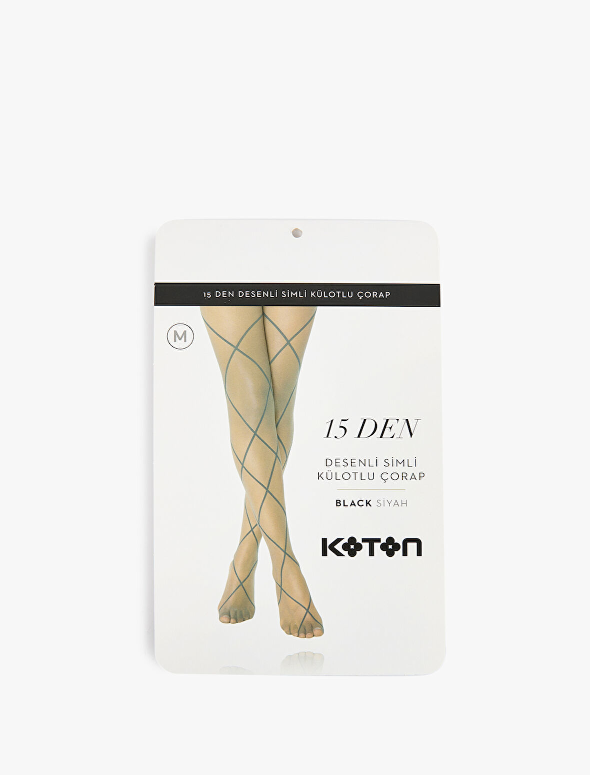 60 Den Geometrik Desenli Simli Külotlu Çorap