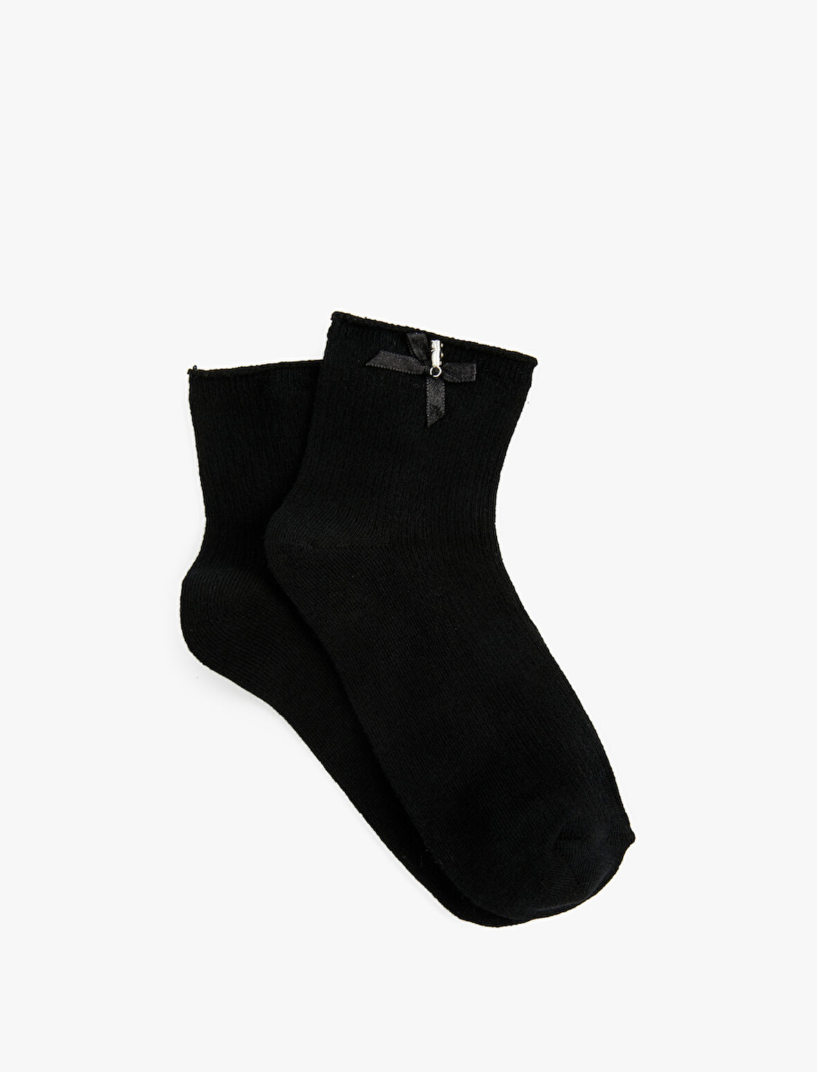 Pamuklu Fiyonklu Soket Çorap