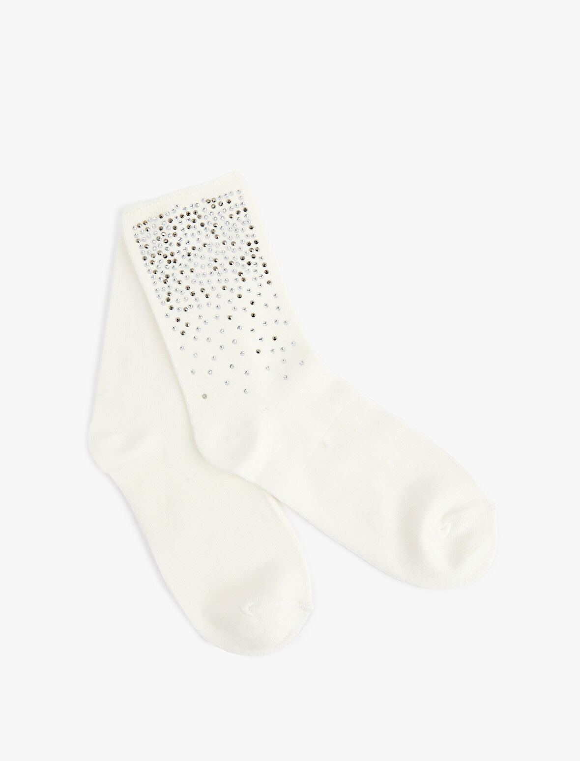 Pamuklu Taşlı Soket Çorap