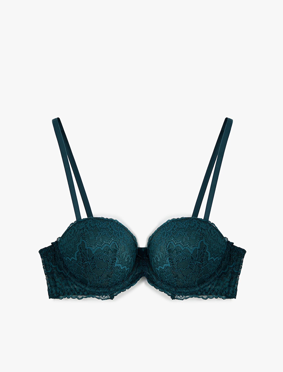 Ekstra Dolgulu Destekli Balensiz Dantelli Sütyen