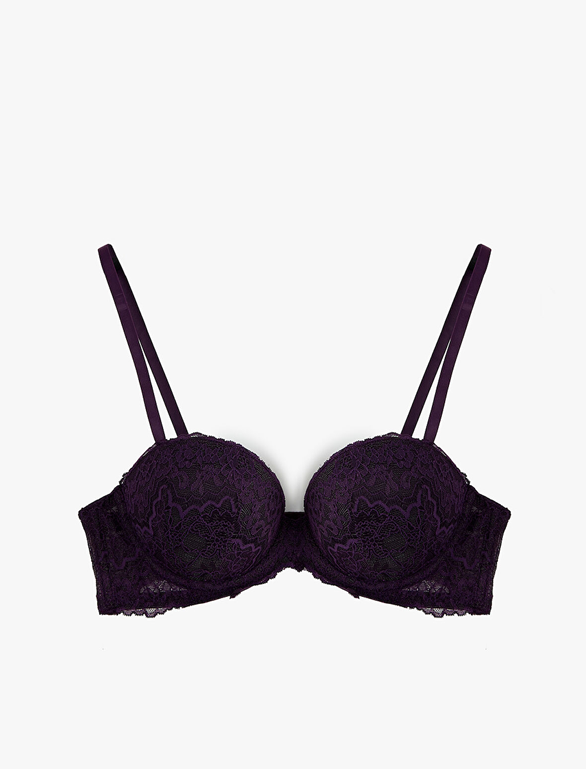 Ekstra Dolgulu Destekli Balensiz Dantelli Sütyen