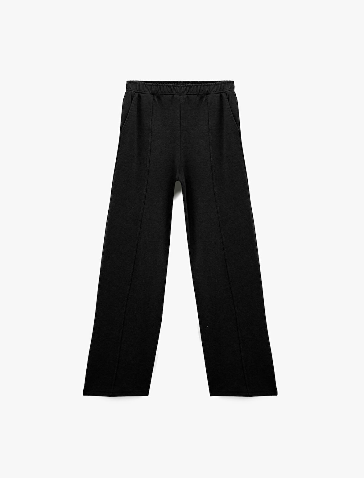 Şardonlu Rahat Kalıp Nervürlü Cepli Beli Lastikli Geniş Paça Eşofman Altı