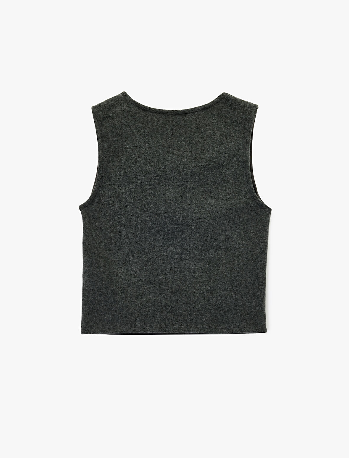 Slim Fit Düğmeli V Yaka Triko Yelek