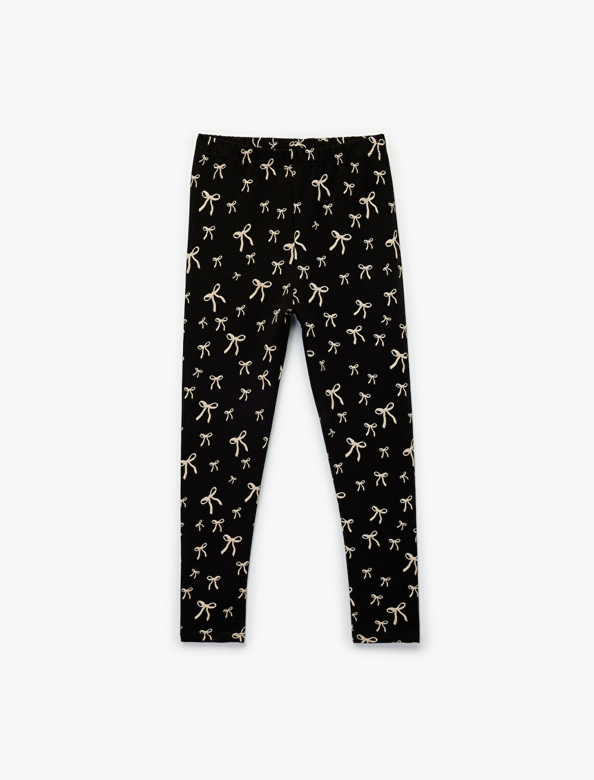 Fiyonk Baskılı Beli Lastikli Pamuklu Tayt