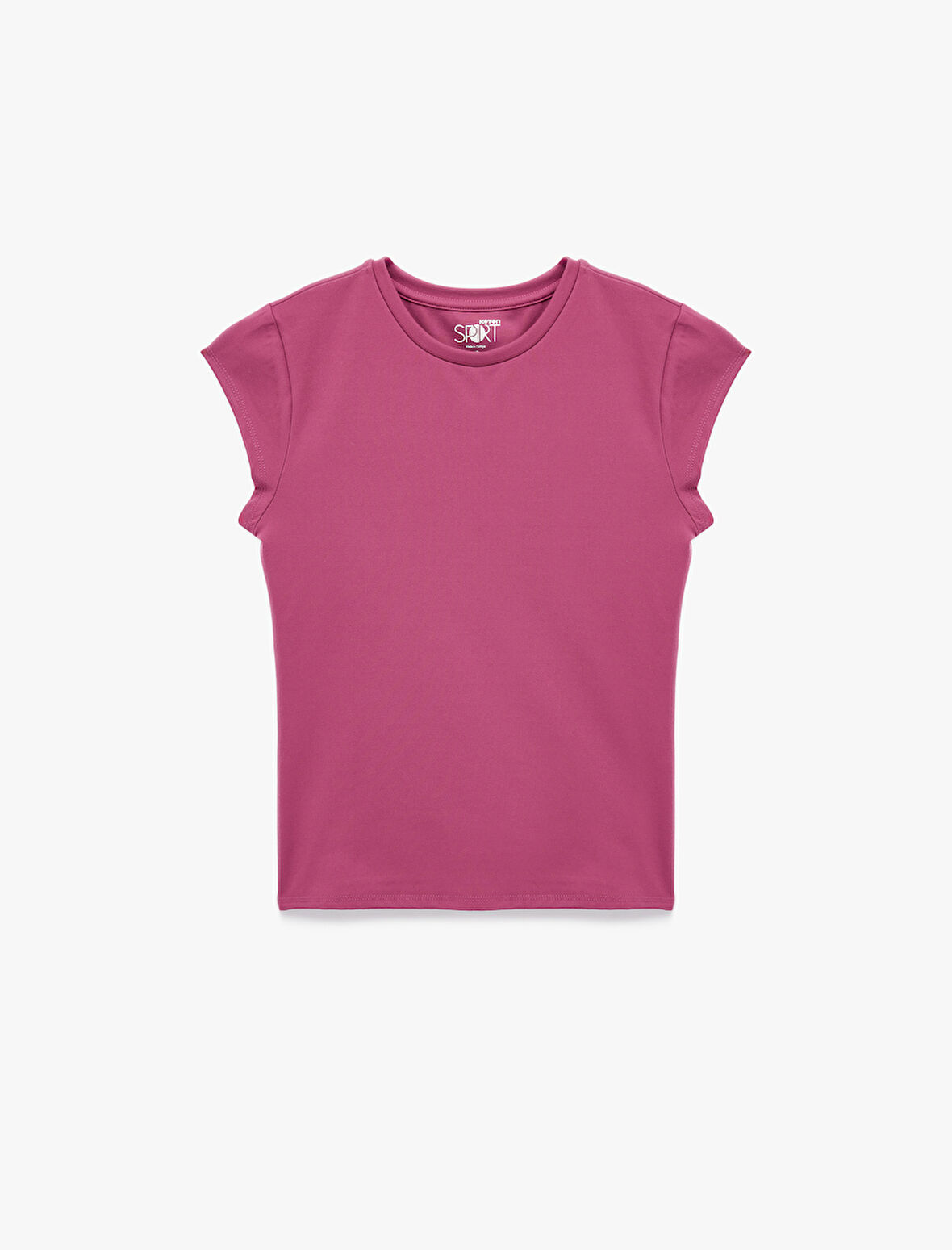 Slim Fit Kısa Kollu İnterlok Bisiklet Yaka Spor Tişört