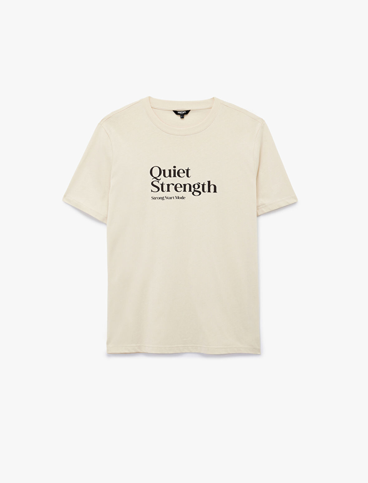 Regular Fit Kısa Kollu Pamuklu Bisiklet Yaka Baskılı Tişört