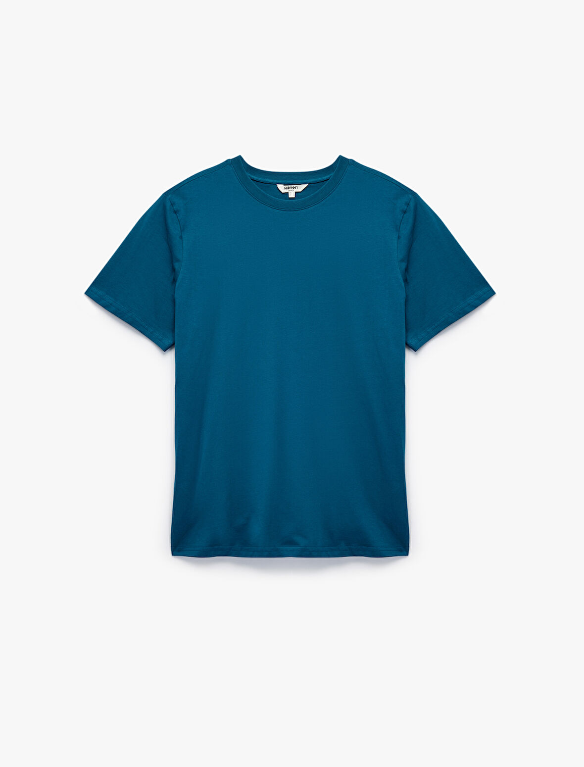 Kısa Kollu Bisiklet Yaka Pamuklu Spor Tişört