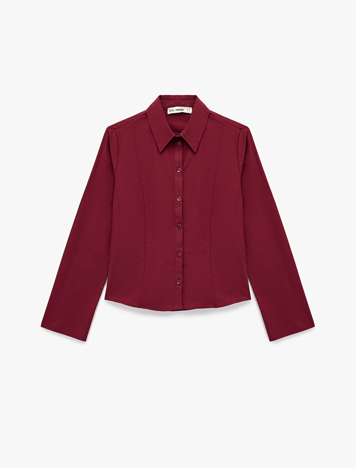 Pamuklu Uzun Kollu Slim Fit Düğmeli Klasik Yaka Gömlek