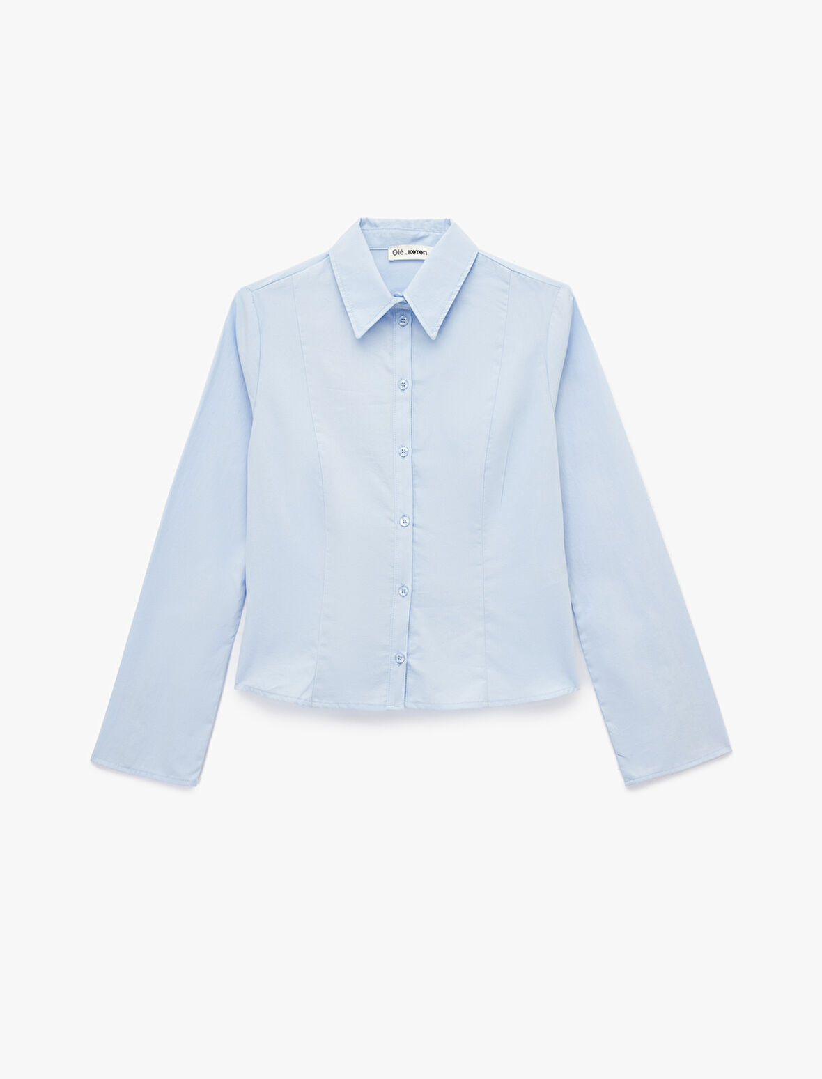 Pamuklu Uzun Kollu Slim Fit Düğmeli Klasik Yaka Gömlek