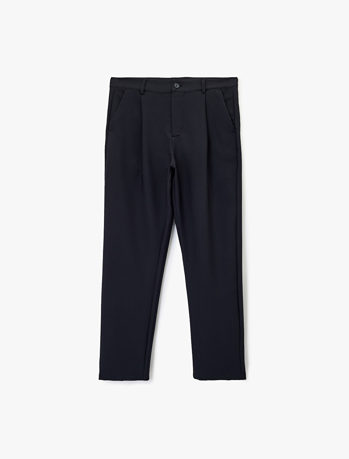 Rahat Kalıp Cepli Pileli Kumaş Pantolon