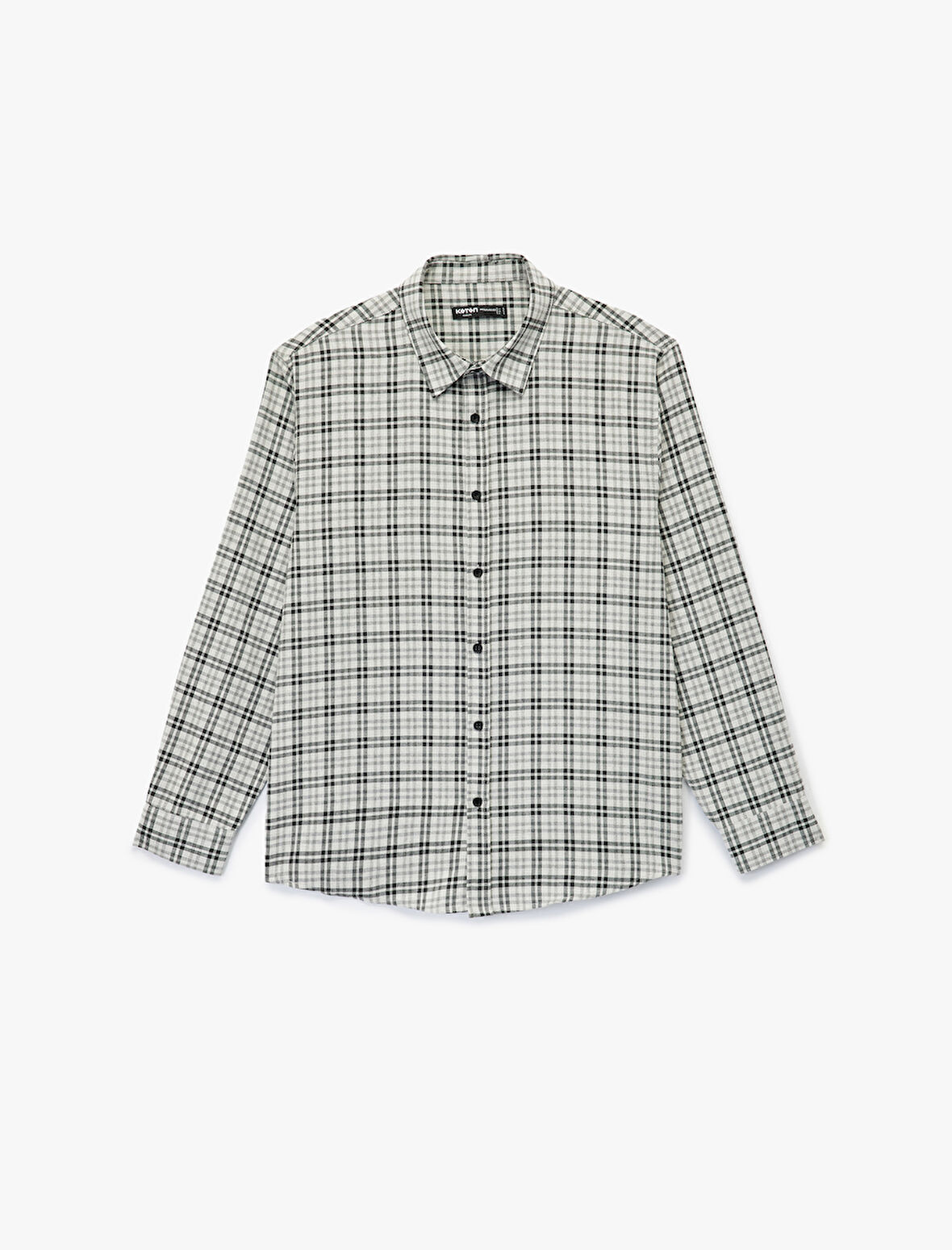 Regular Fit Uzun Kollu Düğmeli Klasik Yaka Kareli Gömlek