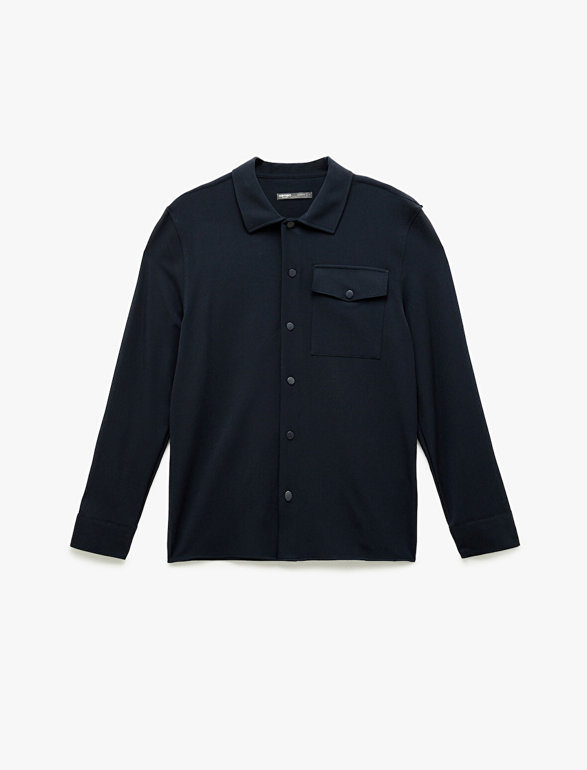 Regular Fit Viskon Karışımlı Kapaklı Cep Detaylı Klasik Yaka Uzun Kollu Gömlek