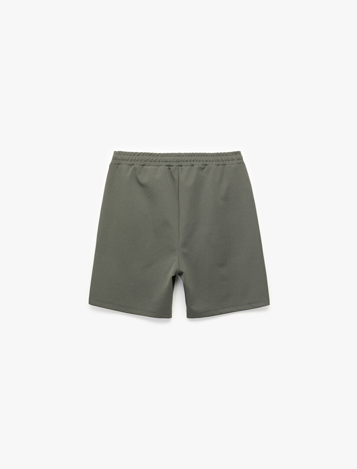 Pike Kumaş Cep Detaylı Bermuda Beli Bağcıklı Spor Şort