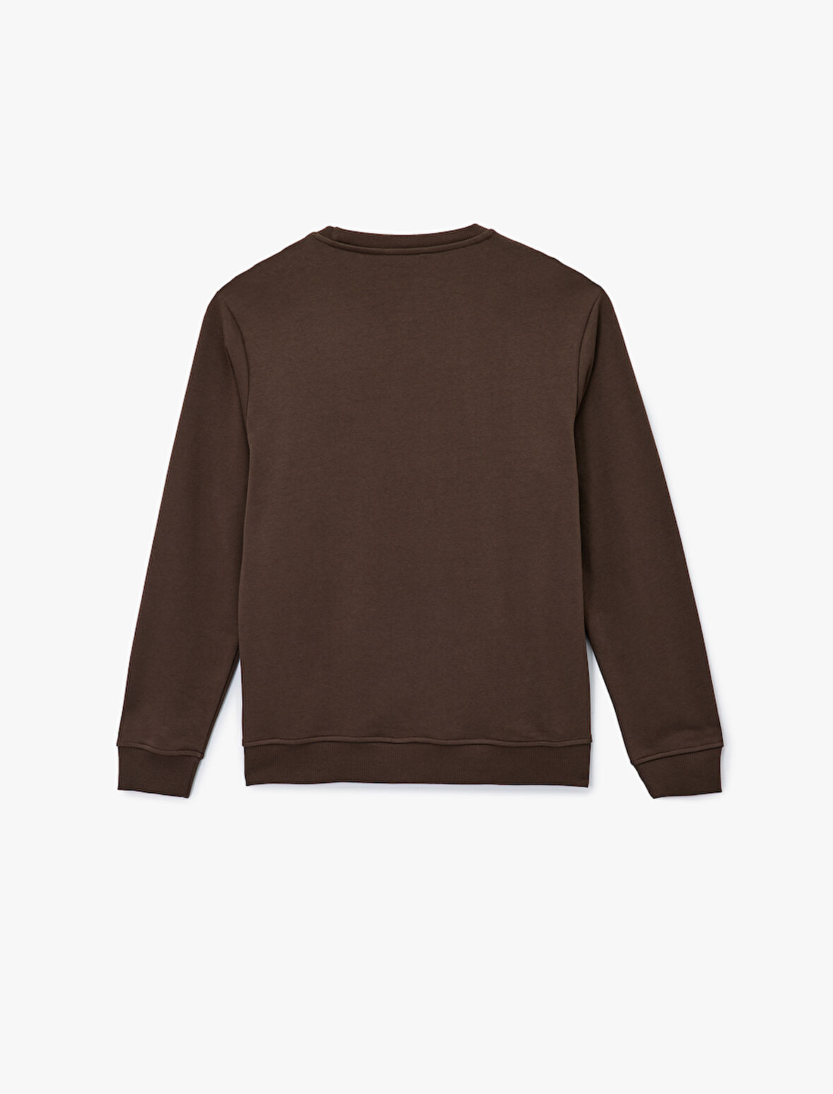 Uzun Kollu Bisiklet Yaka Baskılı Sweatshirt